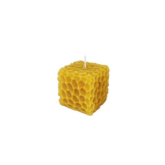 Schwamm Kerze aus Bienenwachs